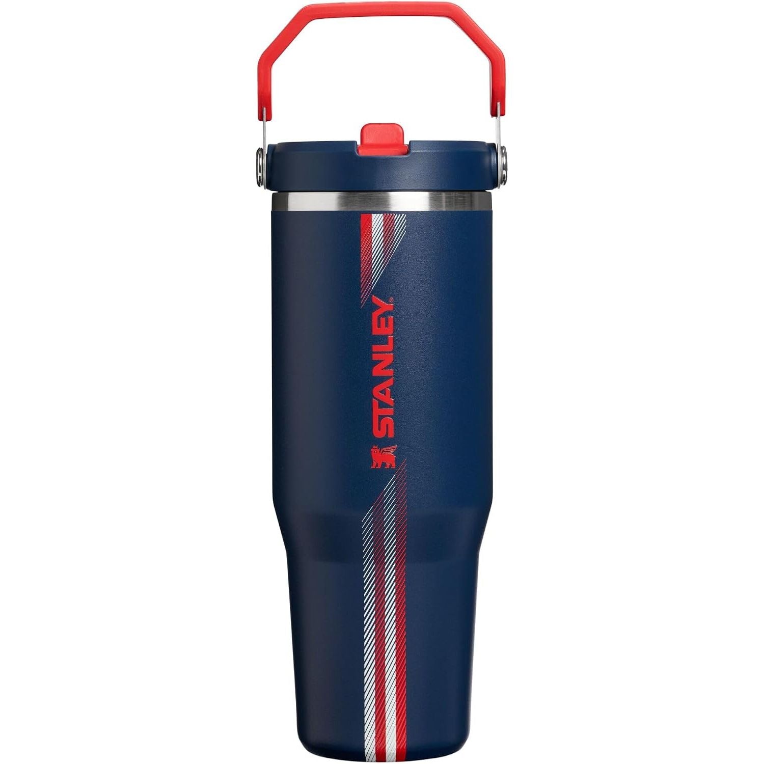 STANLEY IceFlow 2.0 Flip Straw Tumbler mit Griff 887 ml | Drehverschluss und Klappstrohhalm | Auslaufsichere Wasserflasche | Isolierter Edelstahl | BPA-frei | Rose Quarz 2.0