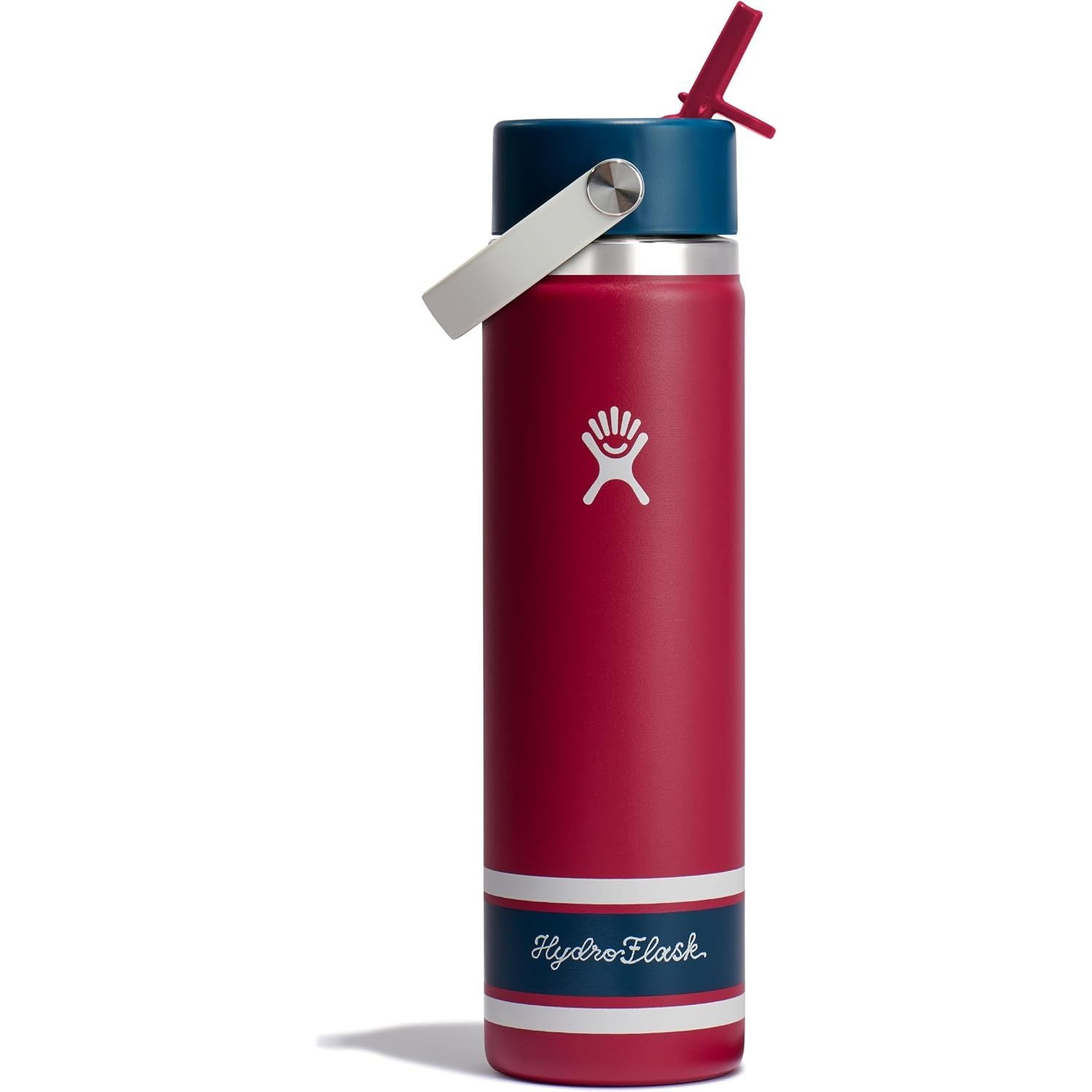 Hydro Flask Trinkflasche - Isolierter Edelstahl - Breiter Strohhalmdeckel, auslaufsicher, tropffrei in 32 Oz Fossil Brown