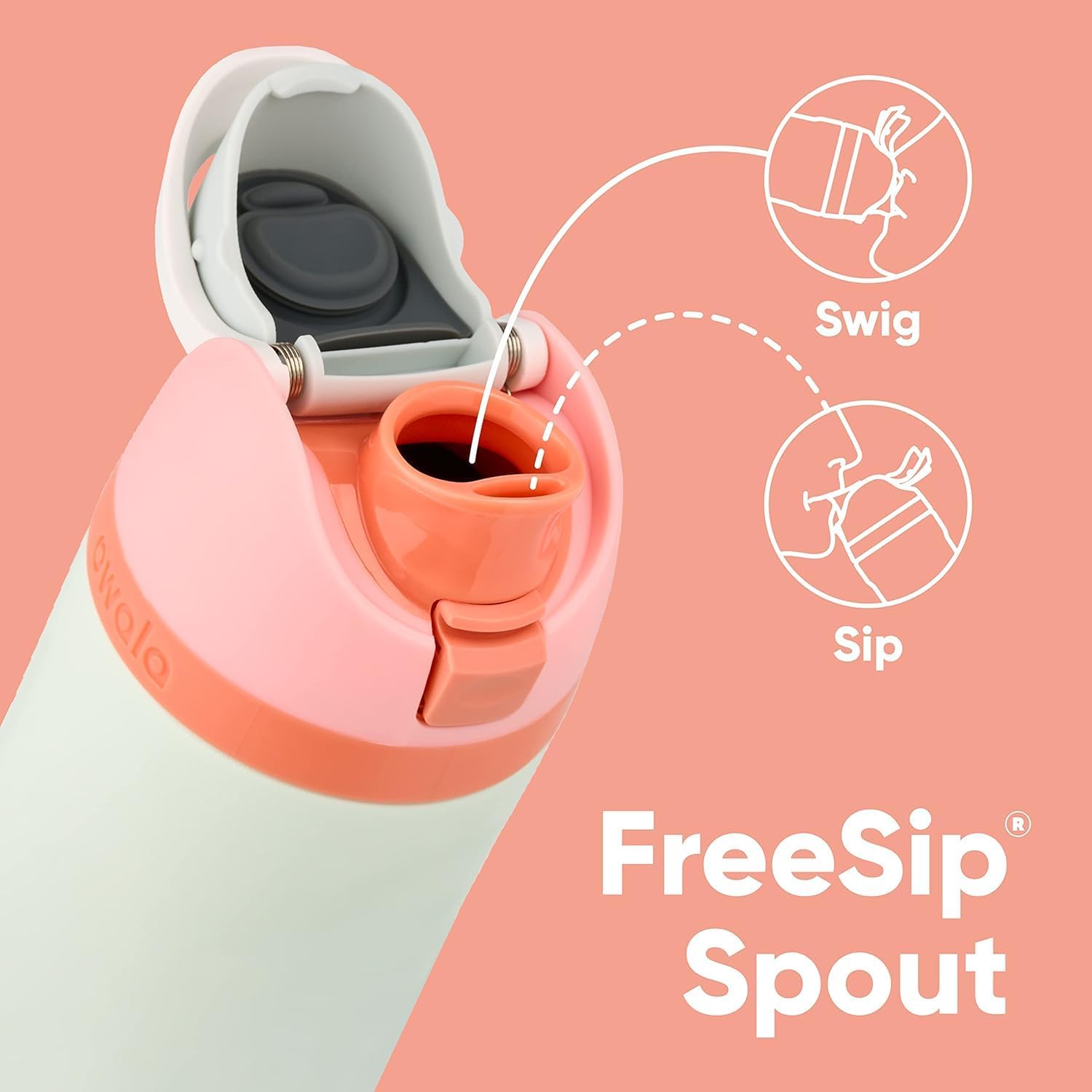 BlenderBottle C05769 FreeSip 24oz Edelstahl - Kannst du mich sehen?