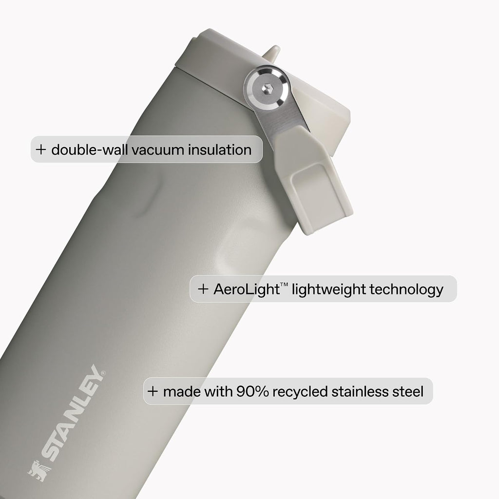 Stanley IceFlow Flip Straw 2.0 Wasserflasche 709 ml | Integrierter Strohhalm mit größerer Öffnung | Leicht und auslaufsicher | Isolierter Edelstahl | BPA-frei | Twilight