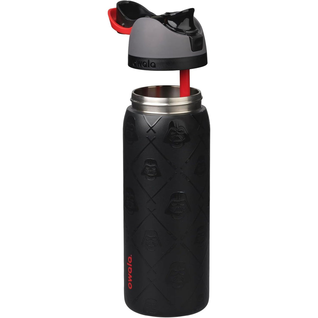 Owala Star Wars FreeSip Isolierte Edelstahl-Wasserflasche mit Strohhalm für Sport, Reisen und Schule, BPA-freie Sportwasserflasche, 946 ml, Darth Vader