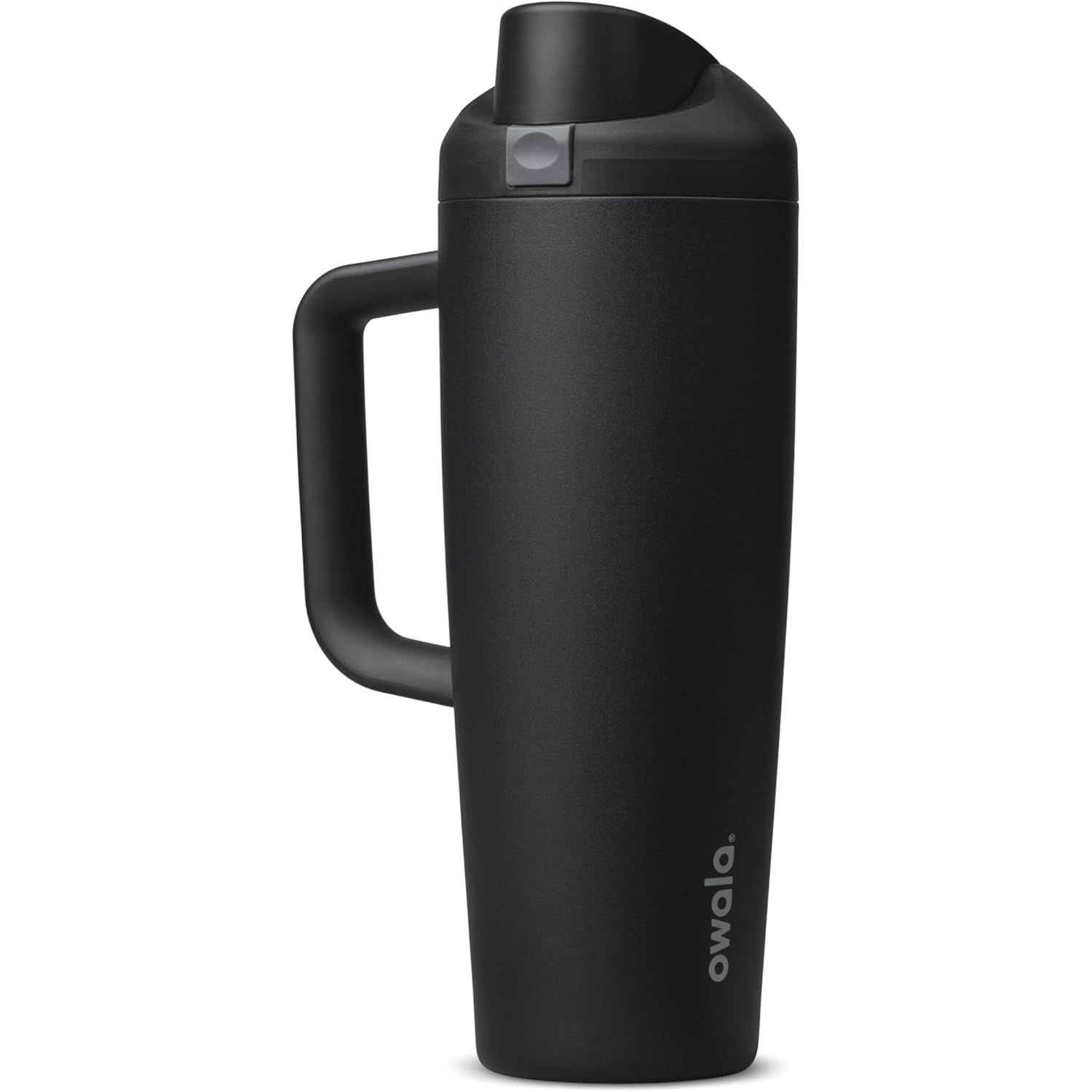 Owala FreeSip Tumbler Isolierte Edelstahl-Trinkflasche mit integriertem Strohhalm und seitlichem Griff, für Reisen, Arbeit, Schule und Sport, 40oz, BPA-frei, auslaufsicher, Angel Food Cake