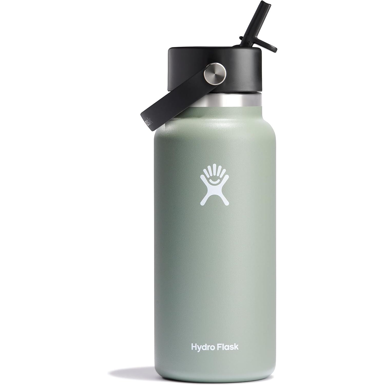 Hydro Flask Trinkflasche - Isolierter Edelstahl - Breiter Strohhalmdeckel, auslaufsicher, tropffrei in 32 Oz Fossil Brown