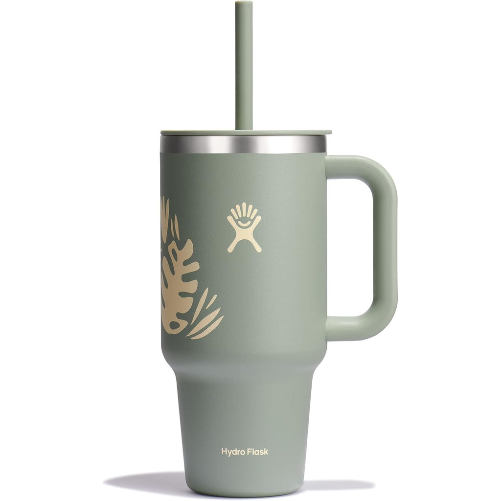 Hydro Flask Travel Tumbler mit Griff, Deckel und Trinkhalm – Isolierter Edelstahl, 40 Oz Trillium