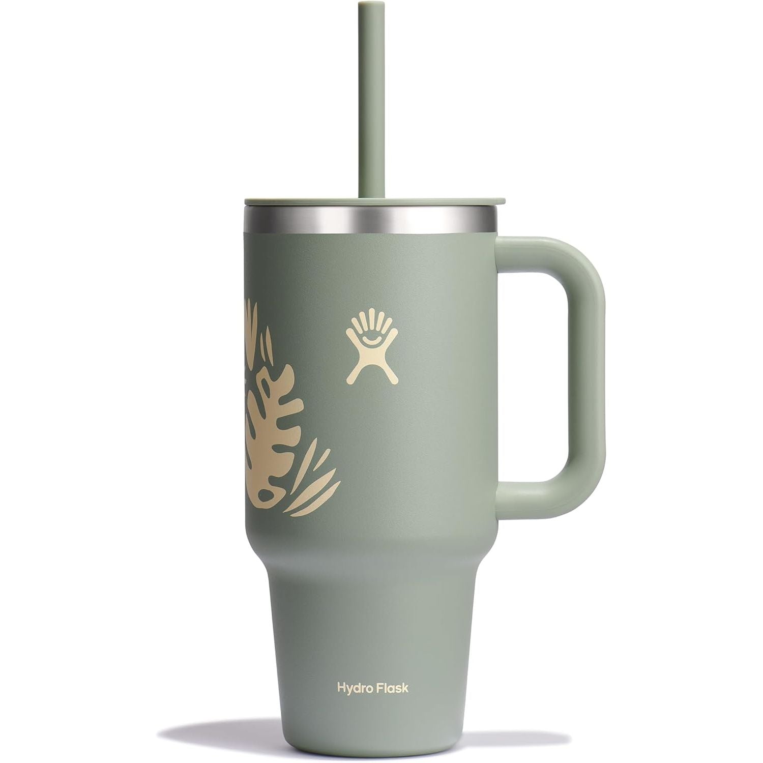 Hydro Flask Travel Tumbler mit Griff, Deckel und Trinkhalm – Isolierter Edelstahl, 40 Oz Trillium