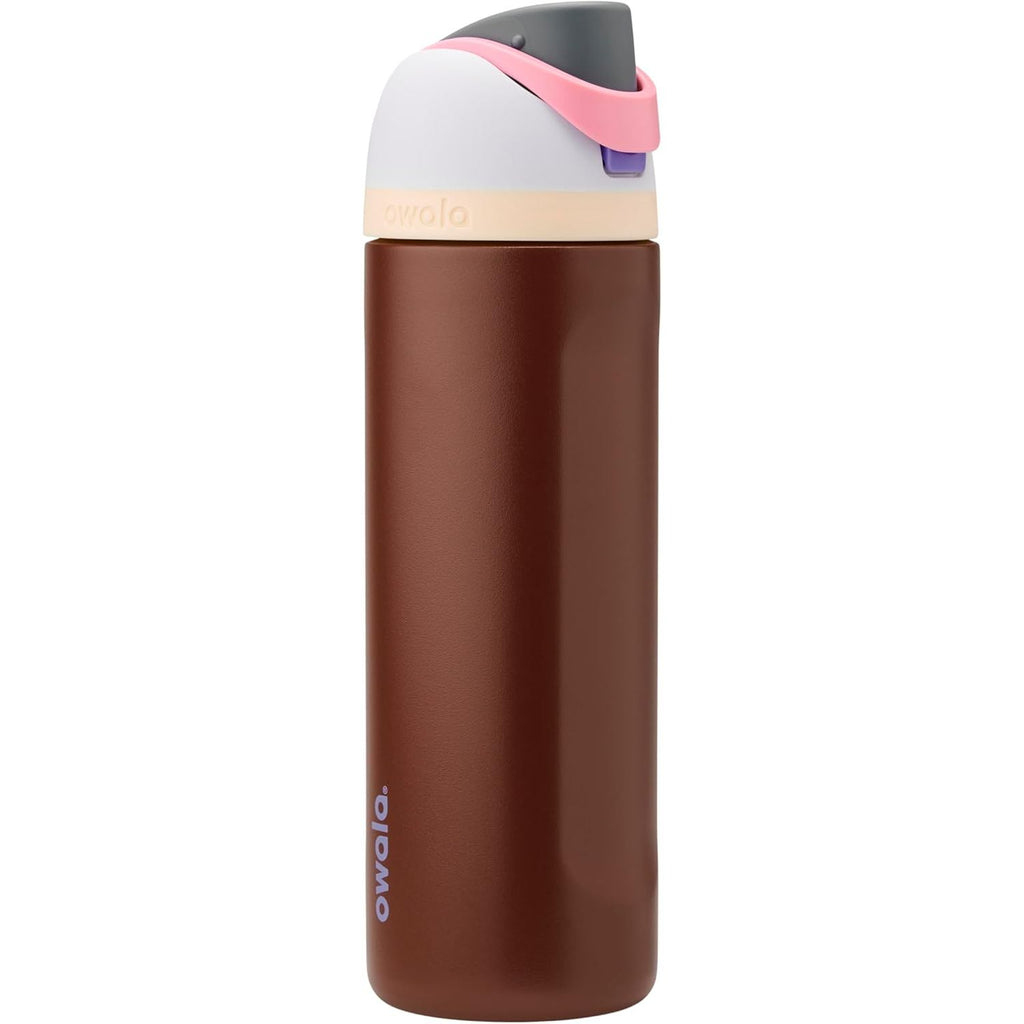 Owala FreeSip Isolierte Edelstahl-Wasserflasche mit Strohhalm für Sport und Reise, BPA-frei, 950 ml, Foggy Tide