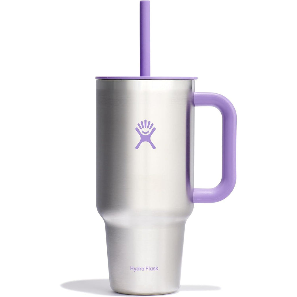 Hydro Flask Travel Tumbler mit Griff, Deckel und Trinkhalm – Isolierter Edelstahl, 40 Oz Trillium