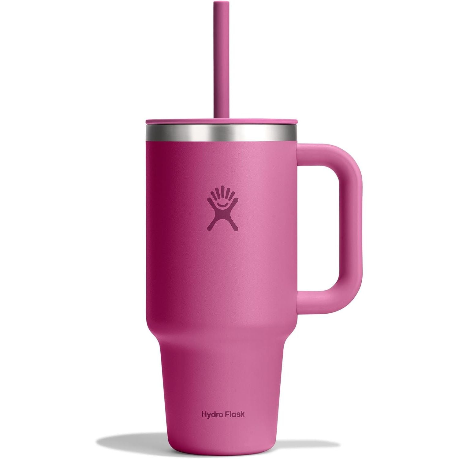 Hydro Flask Travel Tumbler mit Griff, Deckel und Trinkhalm – Isolierter Edelstahl, 40 Oz Trillium