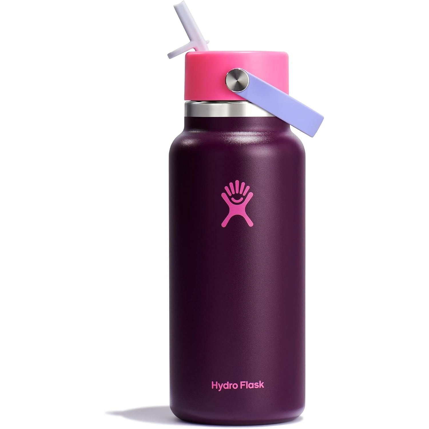 Hydro Flask Trinkflasche - Isolierter Edelstahl - Breiter Strohhalmdeckel, auslaufsicher, tropffrei in 32 Oz Fossil Brown
