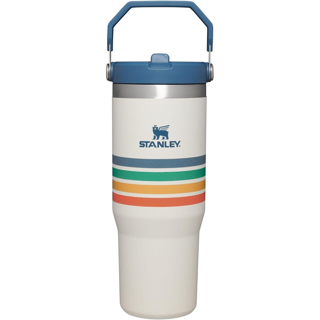 STANLEY IceFlow 2.0 Flip Straw Tumbler mit Griff 887 ml | Drehverschluss und Klappstrohhalm | Auslaufsichere Wasserflasche | Isolierter Edelstahl | BPA-frei | Rose Quarz 2.0