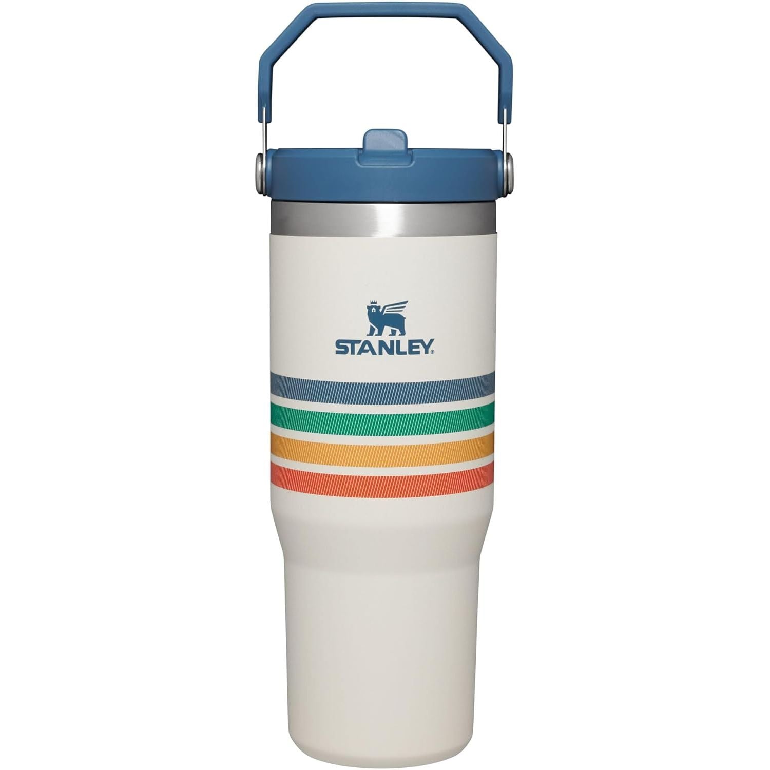 STANLEY IceFlow 2.0 Flip Straw Tumbler mit Griff 887 ml | Drehverschluss und Klappstrohhalm | Auslaufsichere Wasserflasche | Isolierter Edelstahl | BPA-frei | Rose Quarz 2.0