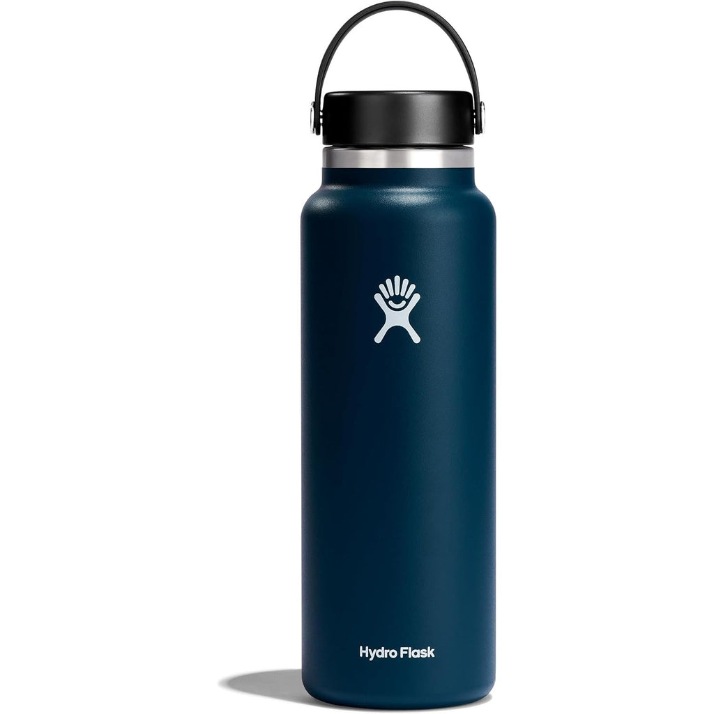 Hydro Flask Wasserflasche – isolierter Edelstahl – Weithals-Flex-Deckel, auslaufsicher, tropffrei und wiederbefüllbar, 590 ml Harbor Blue