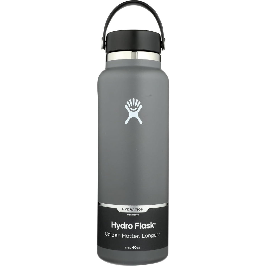 Hydro Flask Wasserflasche – isolierter Edelstahl – Weithals-Flex-Deckel, auslaufsicher, tropffrei und wiederbefüllbar, 590 ml Harbor Blue