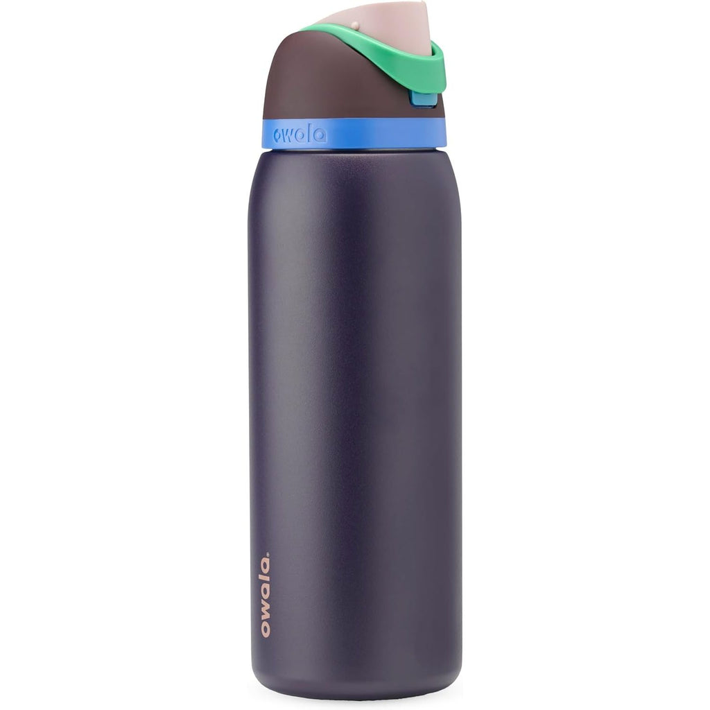 Owala FreeSip Isolierte Edelstahl-Wasserflasche mit Strohhalm für Sport und Reise, BPA-frei, 950 ml, Foggy Tide
