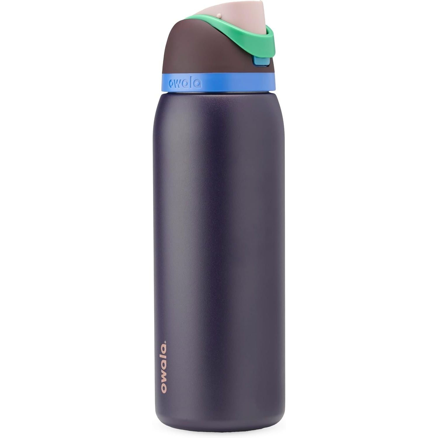 Owala FreeSip Isolierte Edelstahl-Wasserflasche mit Strohhalm für Sport und Reise, BPA-frei, 950 ml, Foggy Tide