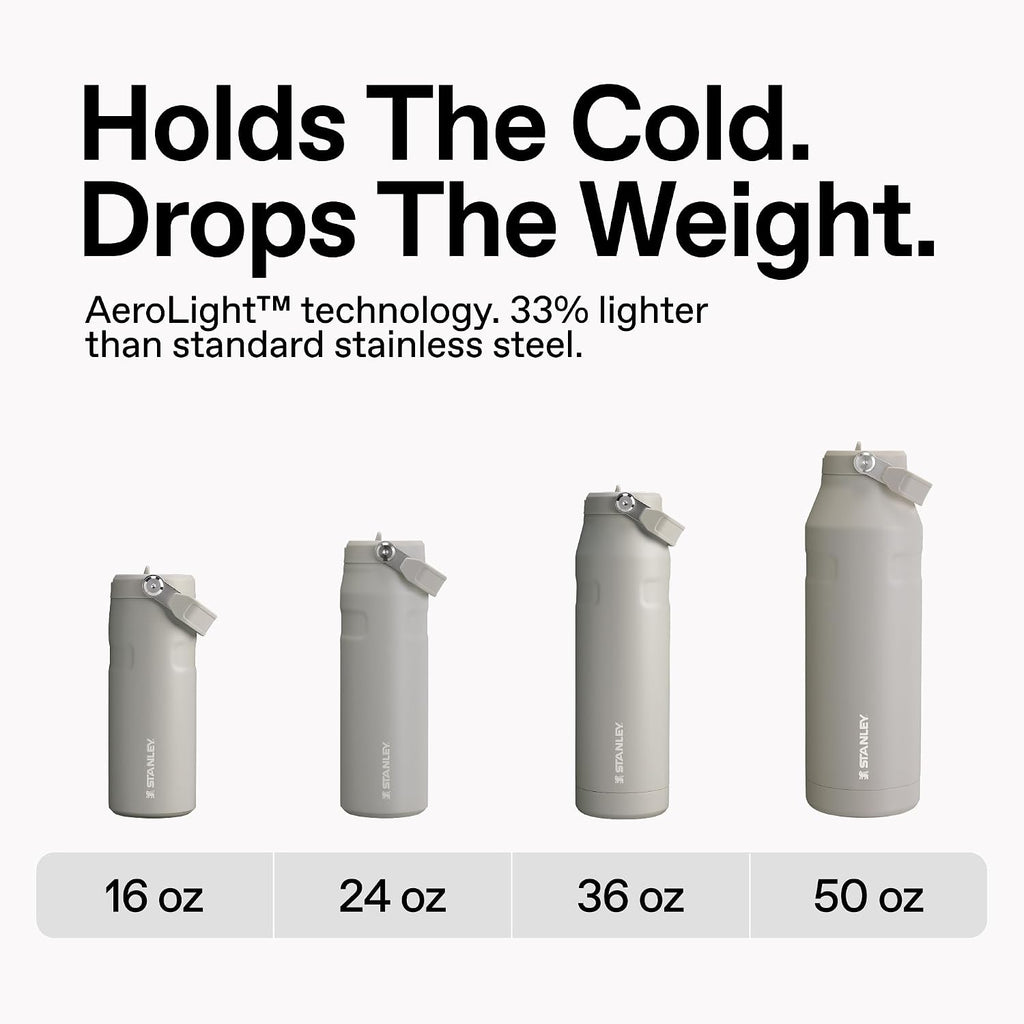 Stanley IceFlow Flip Straw 2.0 Wasserflasche 709 ml | Integrierter Strohhalm mit größerer Öffnung | Leicht und auslaufsicher | Isolierter Edelstahl | BPA-frei | Twilight