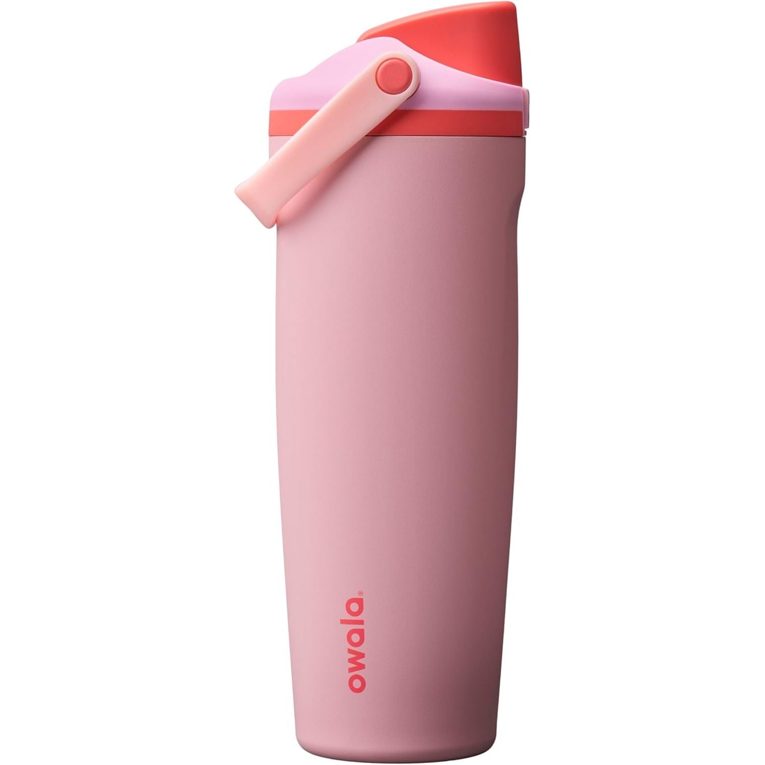 Owala FreeSip Sway Isolierte Edelstahl-Trinkflasche mit Zwei-Wege-Ausguss, integriertem Strohhalm und Eimergriff, für Reisen, Schule und Sport, 1,2 l, BPA-frei, auslaufsicher, Foggy Tide
