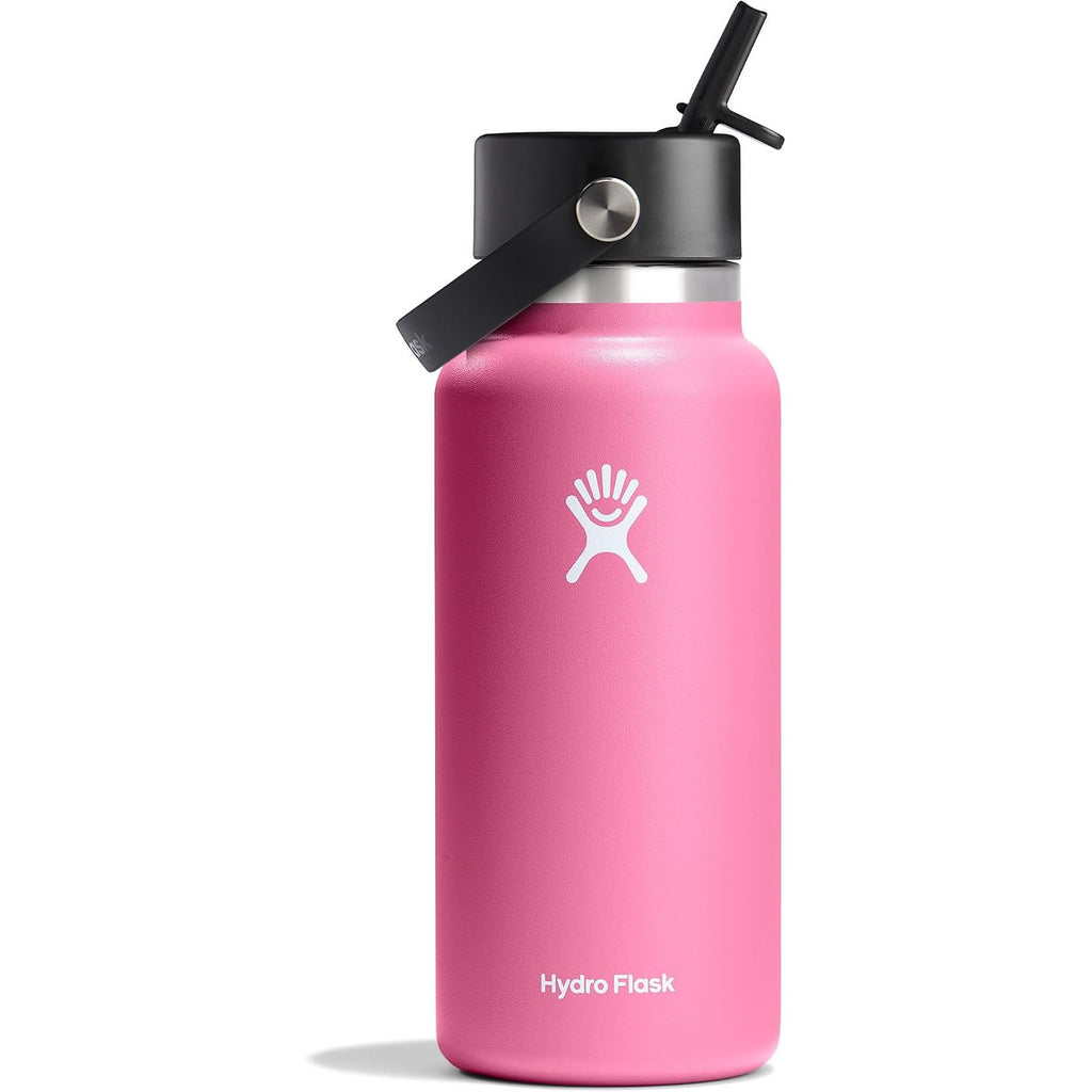Hydro Flask Trinkflasche - Isolierter Edelstahl - Breiter Strohhalmdeckel, auslaufsicher, tropffrei in 32 Oz Fossil Brown