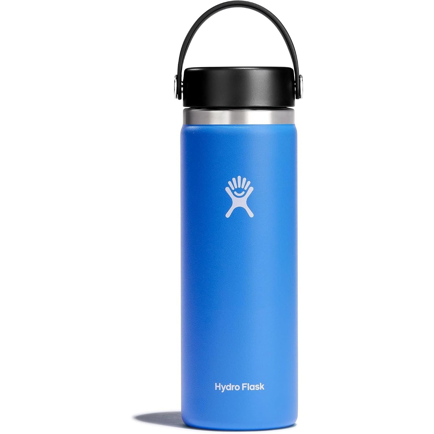 Hydro Flask Wasserflasche – isolierter Edelstahl – Weithals-Flex-Deckel, auslaufsicher, tropffrei und wiederbefüllbar, 590 ml Harbor Blue