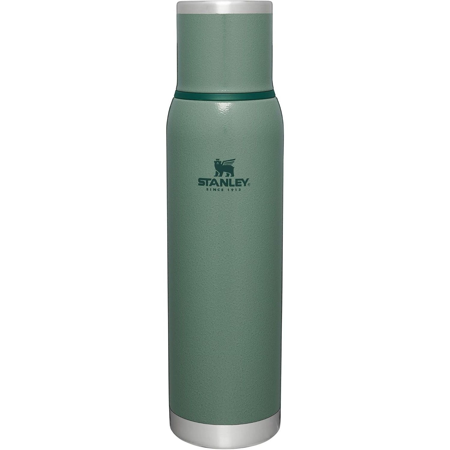 Stanley Adventure-To-Go Vakuumflasche 1,1 l | Weithals mit auslaufsicherem Tassendeckel | Hält Getränke heiß oder kalt | Kompakt für Reisen | Isolierte Edelstahl-Thermflasche | BPA-frei | Spring Green