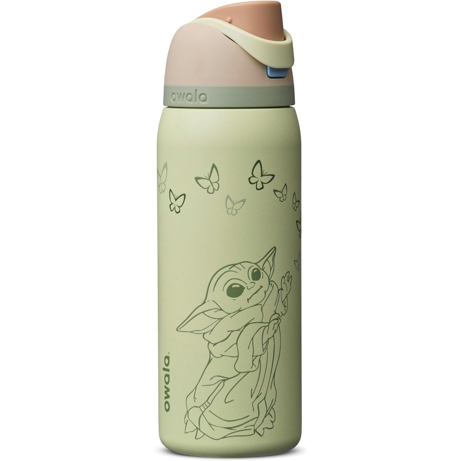 Owala Star Wars FreeSip Isolierte Edelstahl-Wasserflasche mit Strohhalm für Sport, Reisen und Schule, BPA-freie Sportwasserflasche, 946 ml, Darth Vader