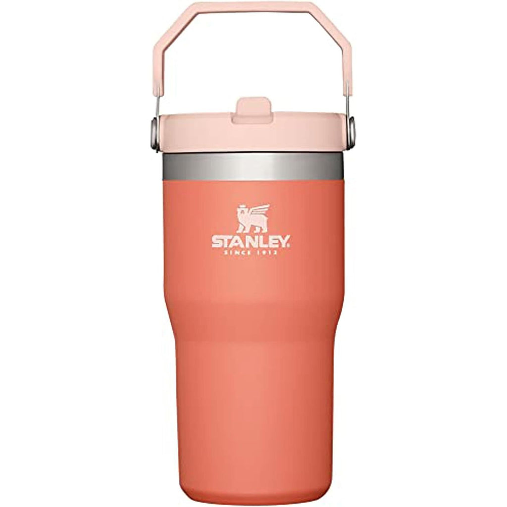 STANLEY IceFlow 2.0 Flip Straw Tumbler mit Griff 887 ml | Drehverschluss und Klappstrohhalm | Auslaufsichere Wasserflasche | Isolierter Edelstahl | BPA-frei | Rose Quarz 2.0