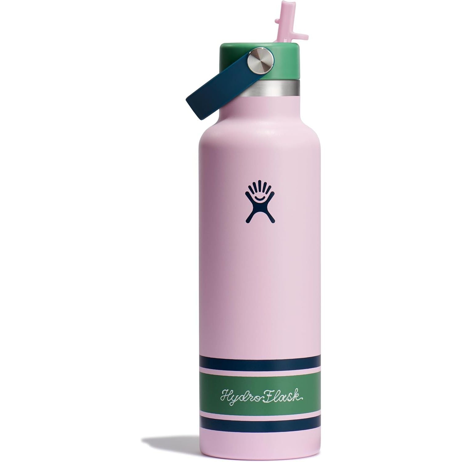 Hydro Flask Wasserflasche – isolierter Edelstahl – Strohhalmverschluss, auslaufsicher, tropfsicher in 24 Oz Capri Blue
