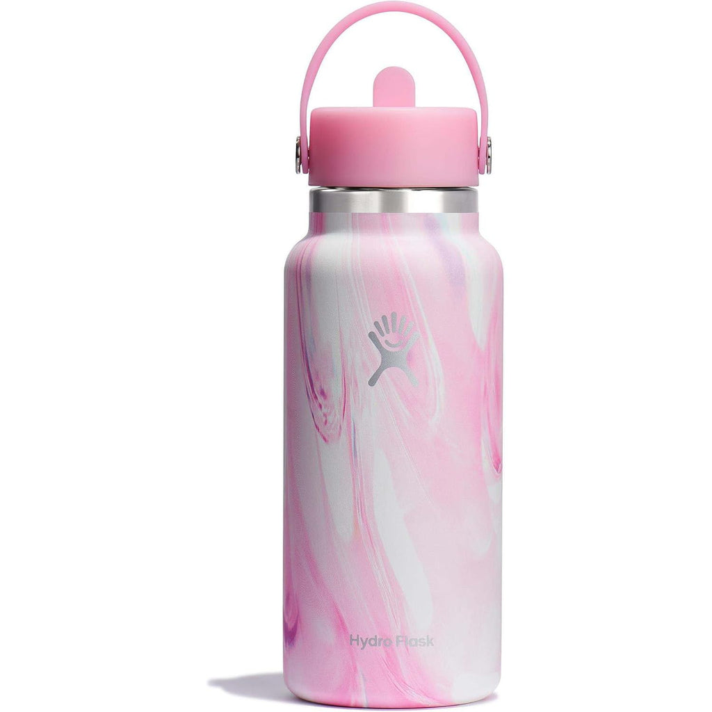Hydro Flask Trinkflasche - Isolierter Edelstahl - Breiter Strohhalmdeckel, auslaufsicher, tropffrei in 32 Oz Fossil Brown