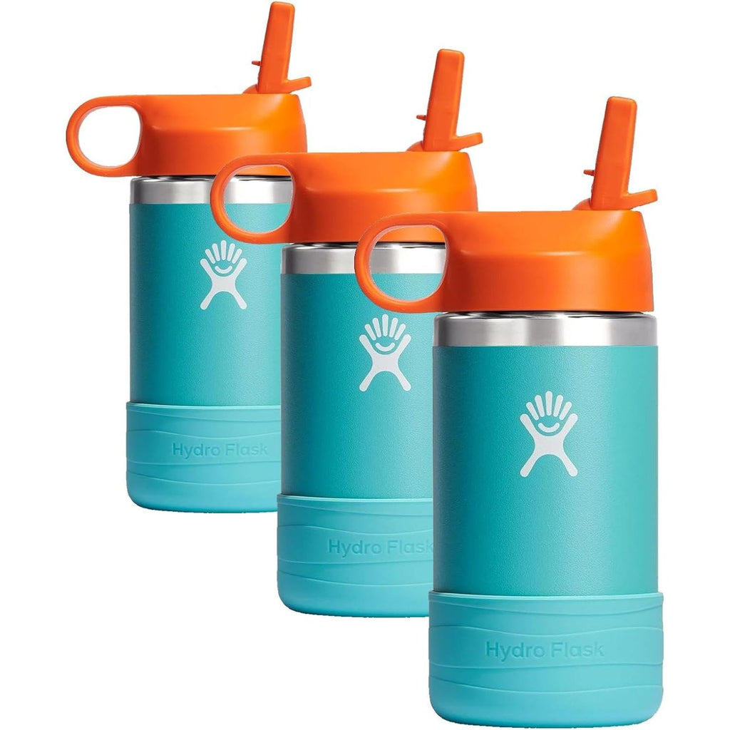 Hydro Flask Kinder-Trinkflasche für die Schule - Edelstahl und isoliert mit Strohhalmverschluss - 355 ml in Seaspray Blue