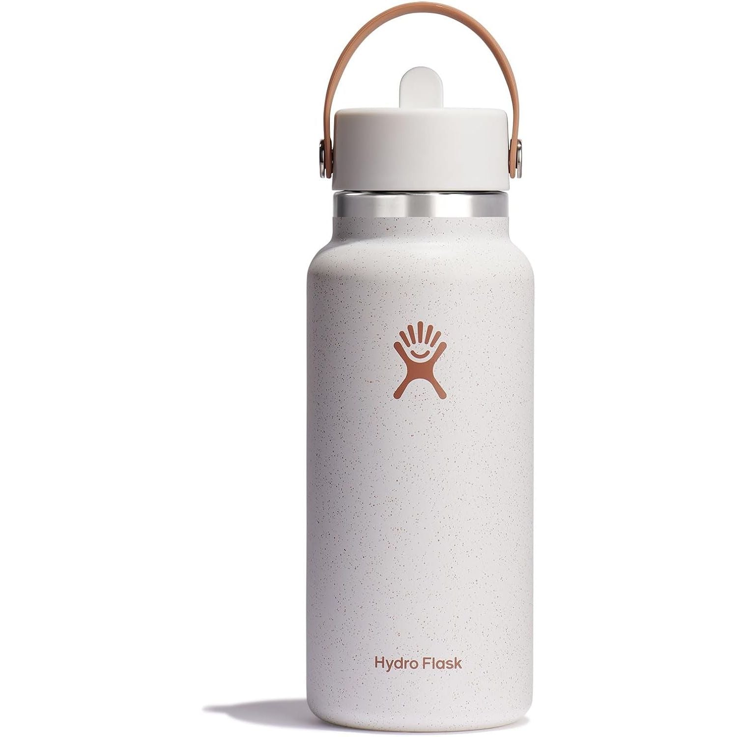 Hydro Flask Trinkflasche - Isolierter Edelstahl - Breiter Strohhalmdeckel, auslaufsicher, tropffrei in 32 Oz Fossil Brown