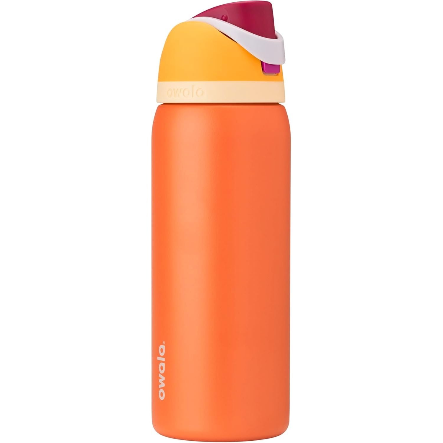 Owala FreeSip Isolierte Edelstahl-Wasserflasche mit Strohhalm für Sport und Reise, BPA-frei, 950 ml, Foggy Tide