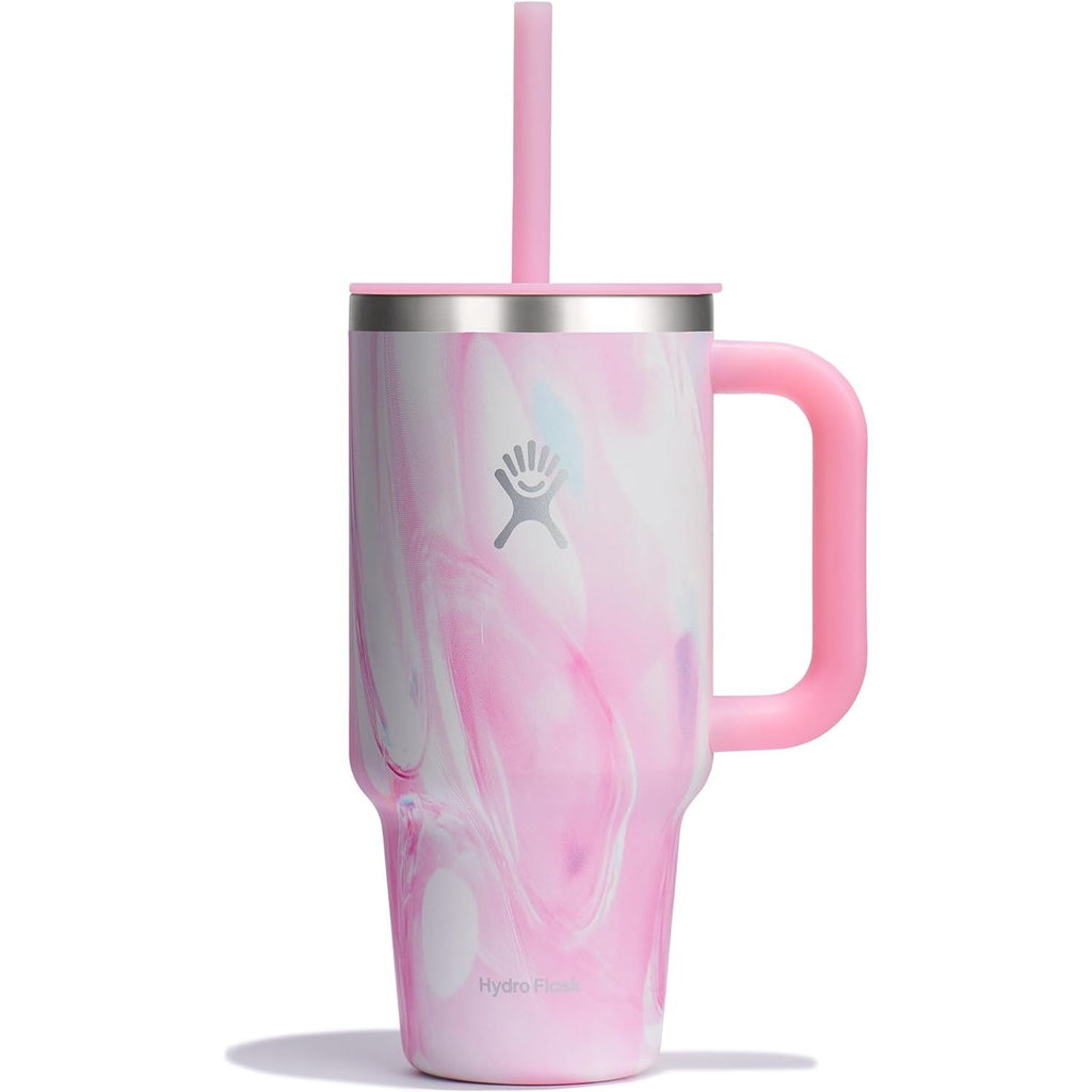 Hydro Flask Travel Tumbler mit Griff, Deckel und Trinkhalm – Isolierter Edelstahl, 40 Oz Trillium