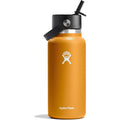 Hydro Flask Trinkflasche - Isolierter Edelstahl - Breiter Strohhalmdeckel, auslaufsicher, tropffrei in 32 Oz Fossil Brown