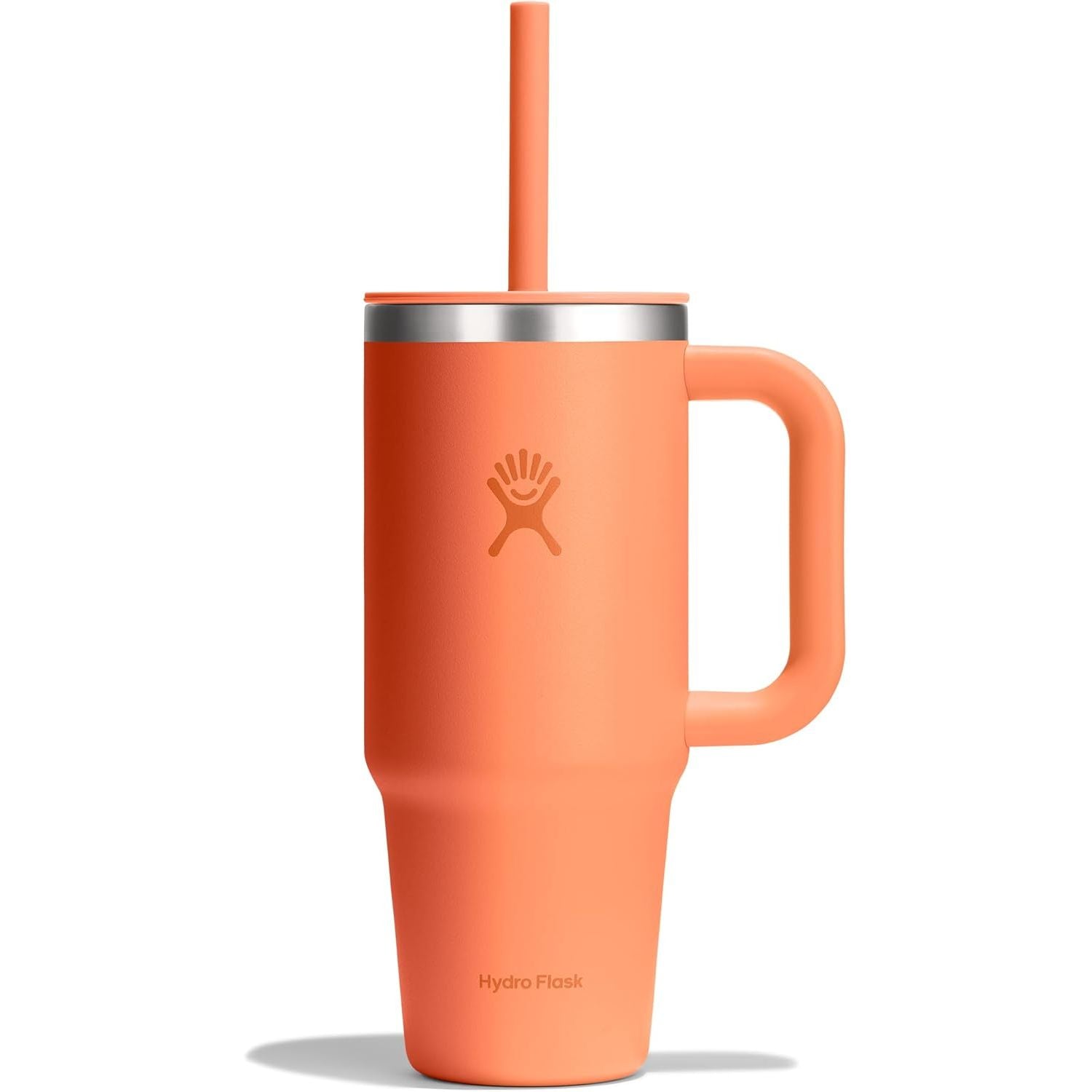 Hydro Flask Travel Tumbler mit Griff, Deckel und Trinkhalm – Isolierter Edelstahl, 40 Oz Trillium