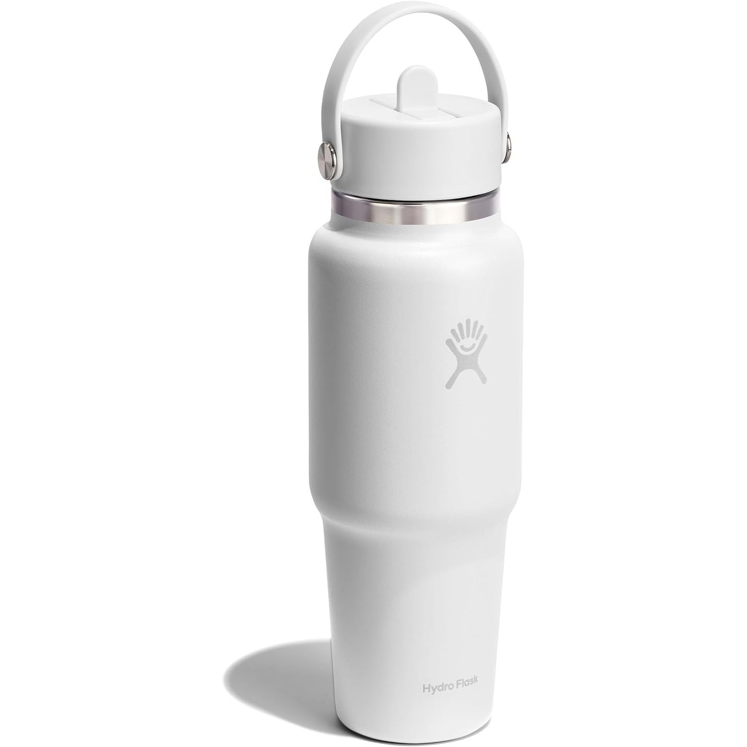 Hydro Flask Reise-Trinkflasche - Isolierter Edelstahl - Breiter Strohhalmdeckel, auslaufsicher, tropffrei in 32 Oz Tonal White