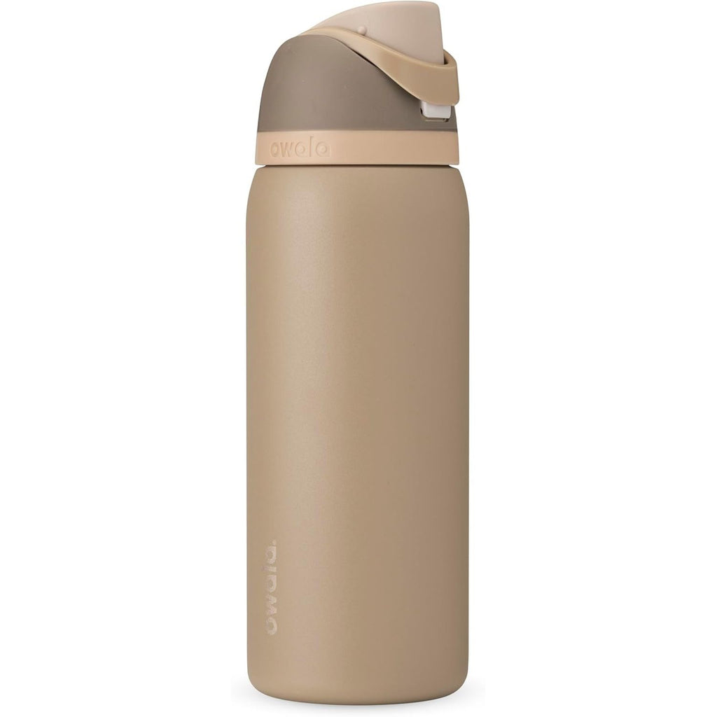 Owala FreeSip Isolierte Edelstahl-Wasserflasche mit Strohhalm für Sport und Reise, BPA-frei, 950 ml, Foggy Tide