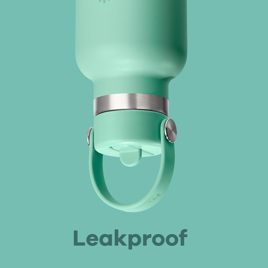 Hydro Flask Wasserflasche – isolierter Edelstahl – Strohhalmverschluss, auslaufsicher, tropfsicher in 24 Oz Capri Blue