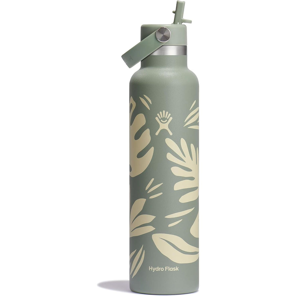 Hydro Flask Wasserflasche – isolierter Edelstahl – Strohhalmverschluss, auslaufsicher, tropfsicher in 24 Oz Capri Blue