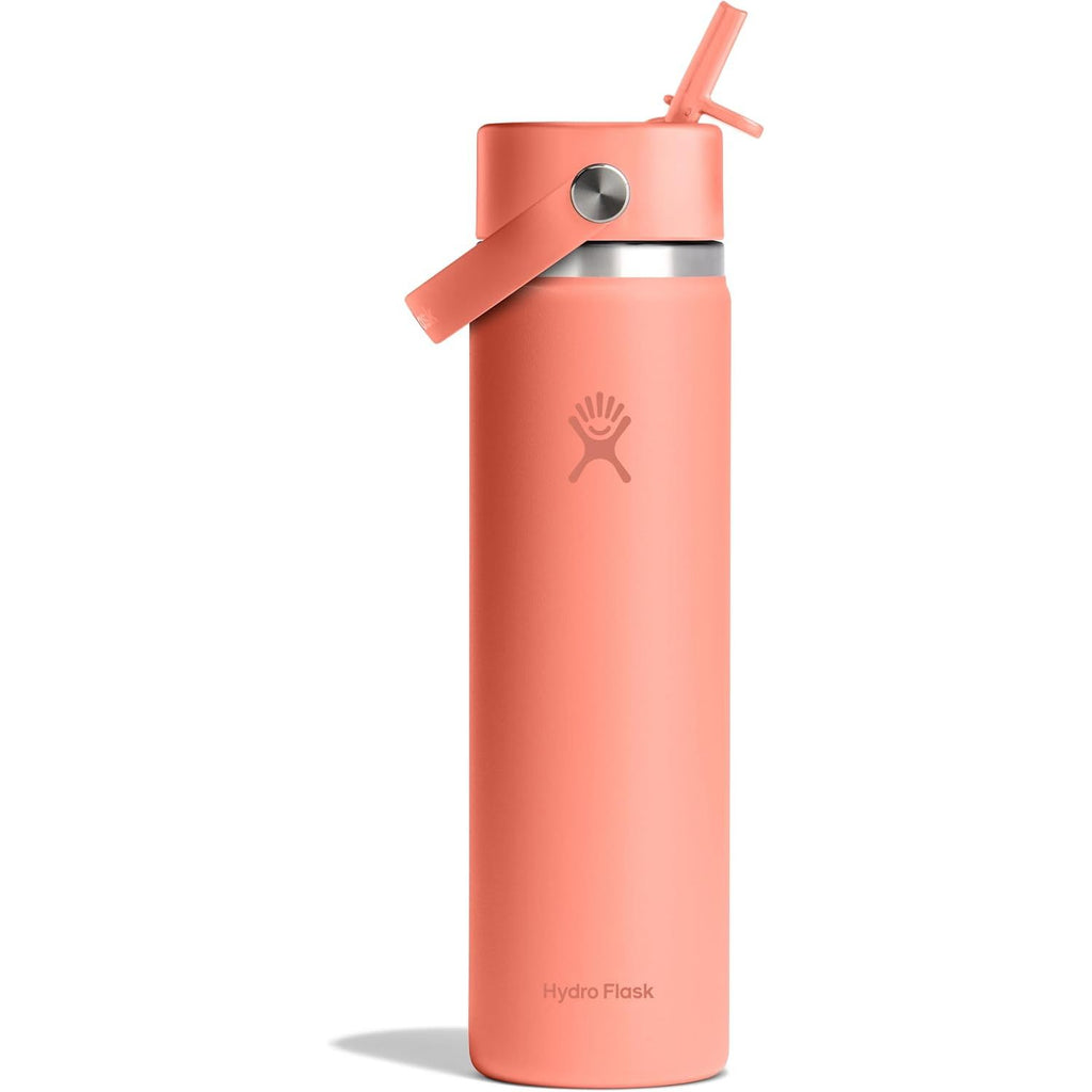 Hydro Flask Trinkflasche - Isolierter Edelstahl - Breiter Strohhalmdeckel, auslaufsicher, tropffrei in 32 Oz Fossil Brown