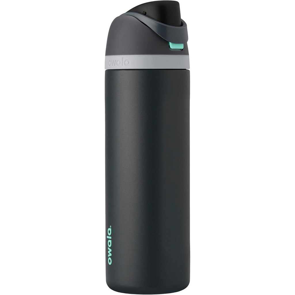 Owala FreeSip Isolierte Edelstahl-Wasserflasche mit Strohhalm für Sport und Reise, BPA-frei, 950 ml, Foggy Tide