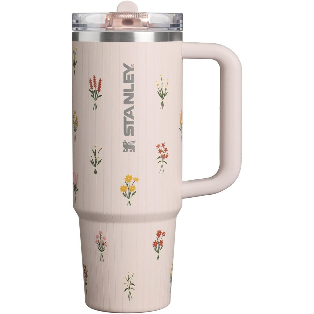 STANLEY Quencher ProTour Flip Straw Tumbler mit auslaufsicherem Deckel 1,2 Liter | Integrierter Strohhalm und Griff | Passt in Becherhalter für Reisen | Isolierter Edelstahlbecher | BPA-frei | Rosenquarz