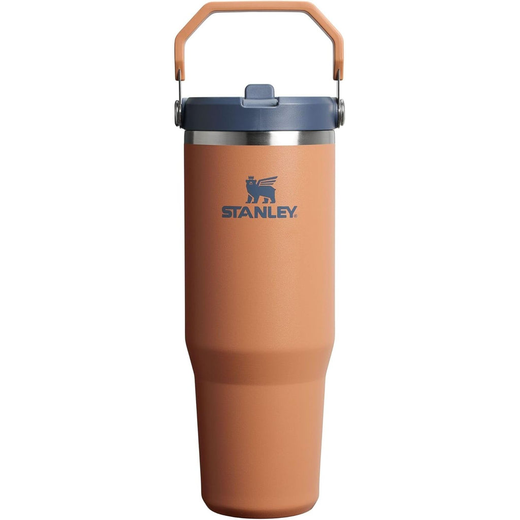 STANLEY IceFlow 2.0 Flip Straw Tumbler mit Griff 887 ml | Drehverschluss und Klappstrohhalm | Auslaufsichere Wasserflasche | Isolierter Edelstahl | BPA-frei | Rose Quarz 2.0