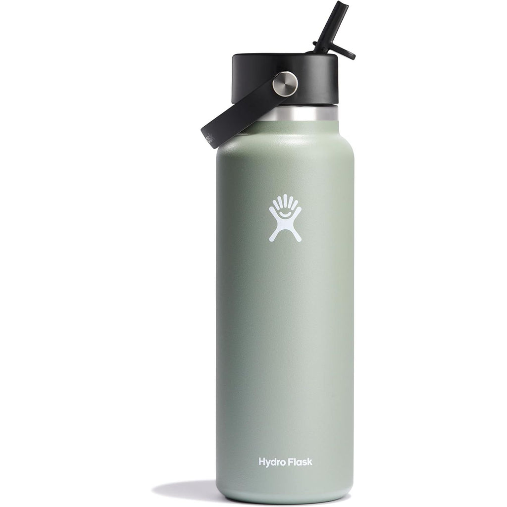 Hydro Flask Trinkflasche - Isolierter Edelstahl - Breiter Strohhalmdeckel, auslaufsicher, tropffrei in 32 Oz Fossil Brown