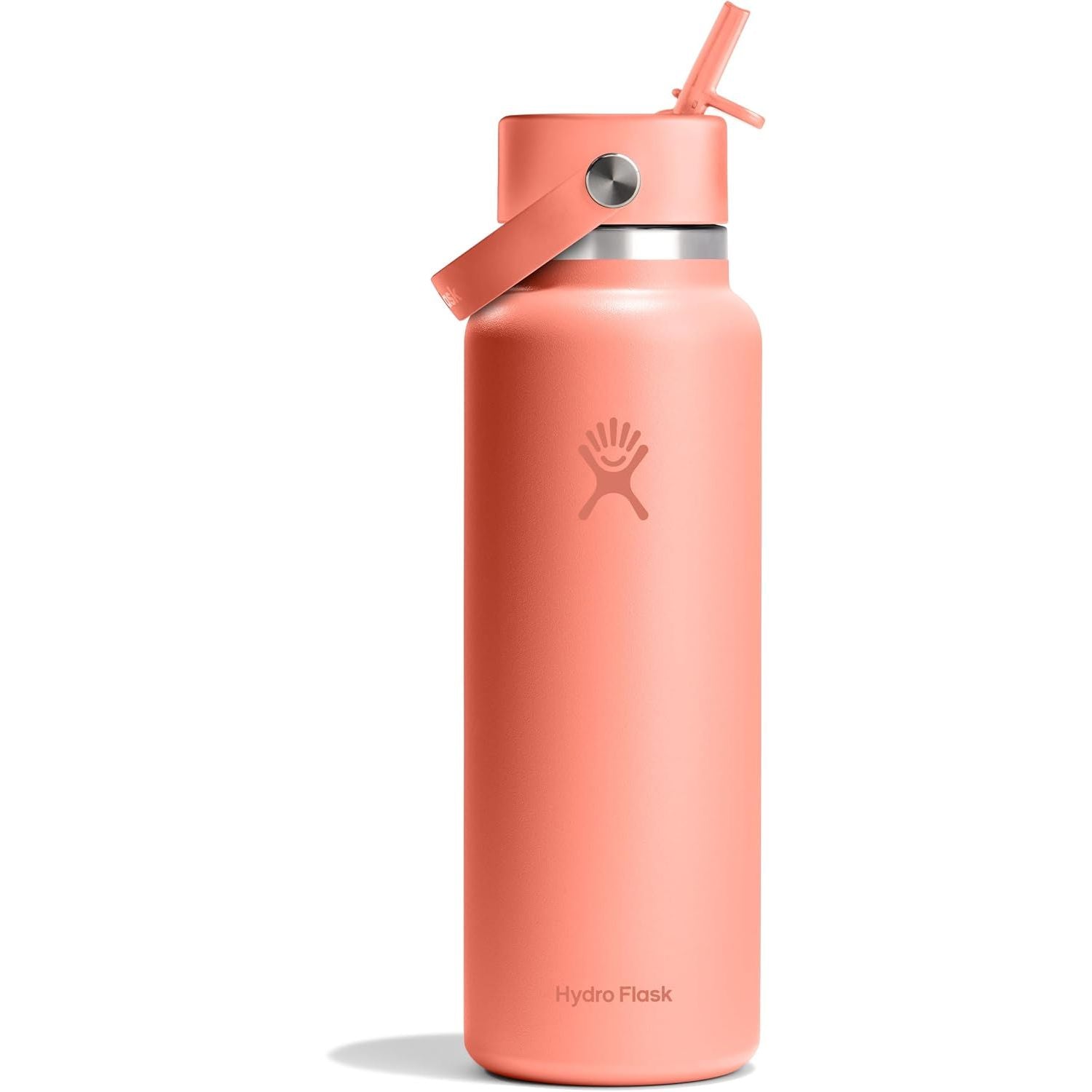 Hydro Flask Trinkflasche - Isolierter Edelstahl - Breiter Strohhalmdeckel, auslaufsicher, tropffrei in 32 Oz Fossil Brown