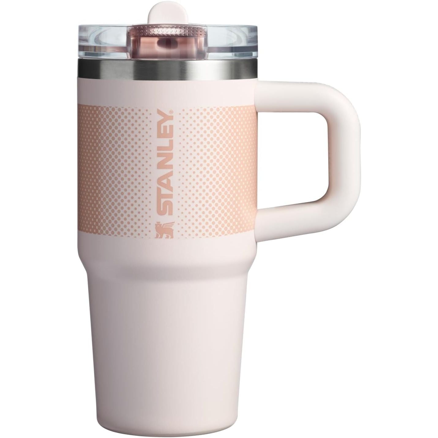 STANLEY Quencher ProTour Flip Straw Tumbler mit auslaufsicherem Deckel 1,2 Liter | Integrierter Strohhalm und Griff | Passt in Becherhalter für Reisen | Isolierter Edelstahlbecher | BPA-frei | Rosenquarz