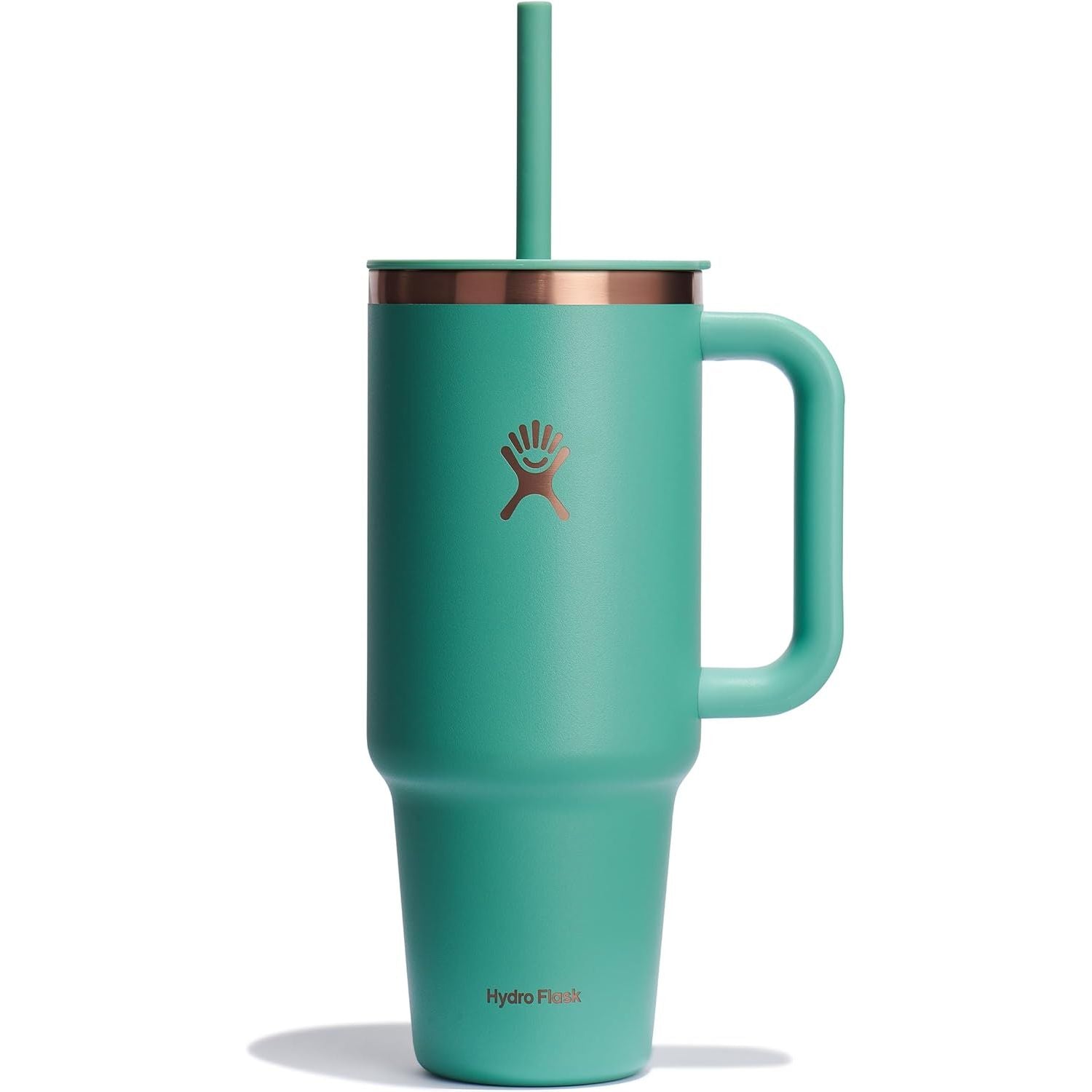 Hydro Flask Travel Tumbler mit Griff, Deckel und Trinkhalm – Isolierter Edelstahl, 40 Oz Trillium