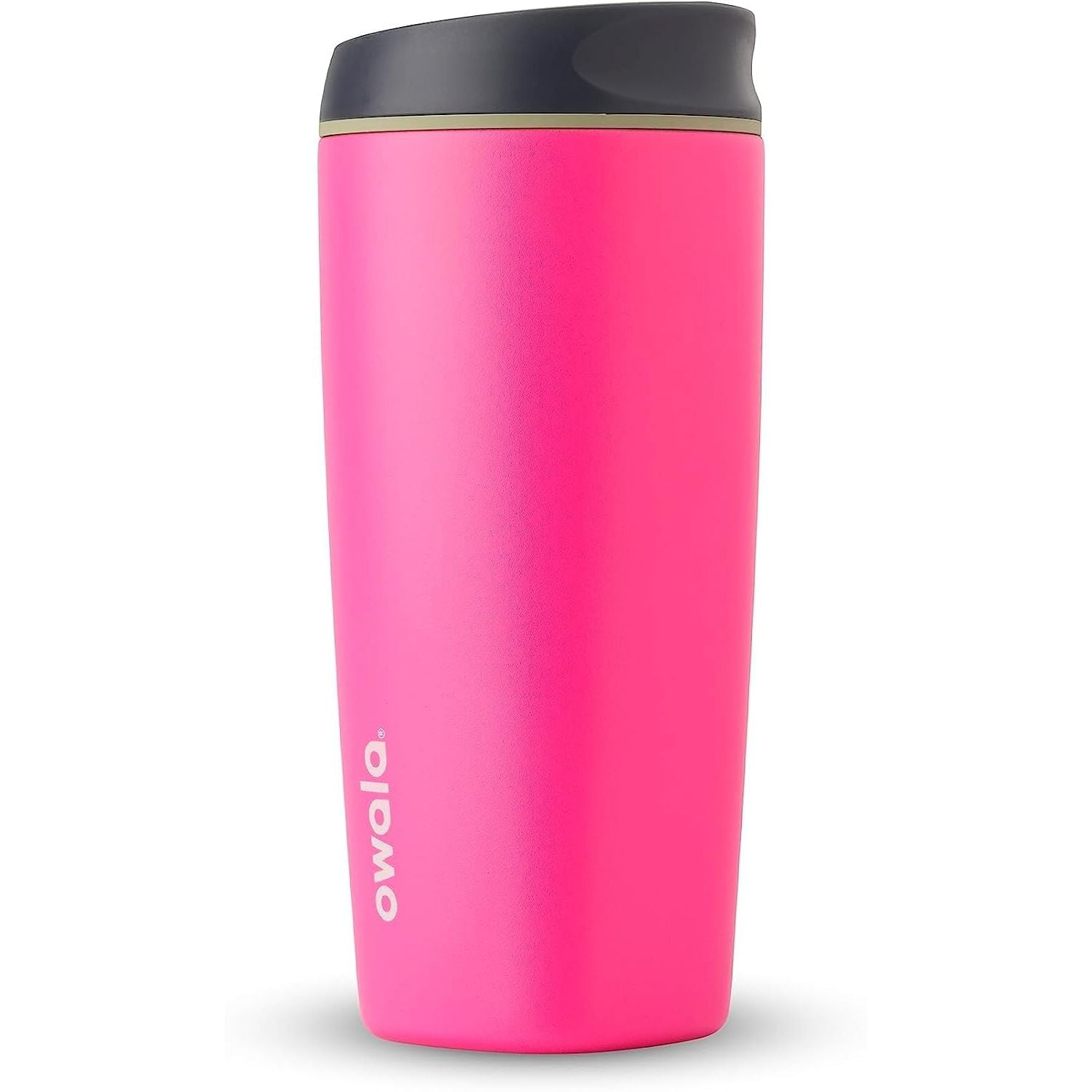 Owala SmoothSip Isolierter Edelstahl-Kaffeebecher, wiederverwendbarer Eiskaffeebecher, Heißkaffee-Reisebecher, BPA-frei, 590 ml, Pink (Watermelon Breeze)