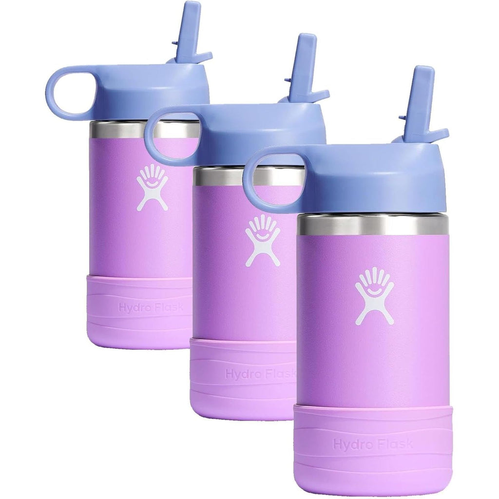 Hydro Flask Kinder-Trinkflasche für die Schule - Edelstahl und isoliert mit Strohhalmverschluss - 355 ml in Seaspray Blue
