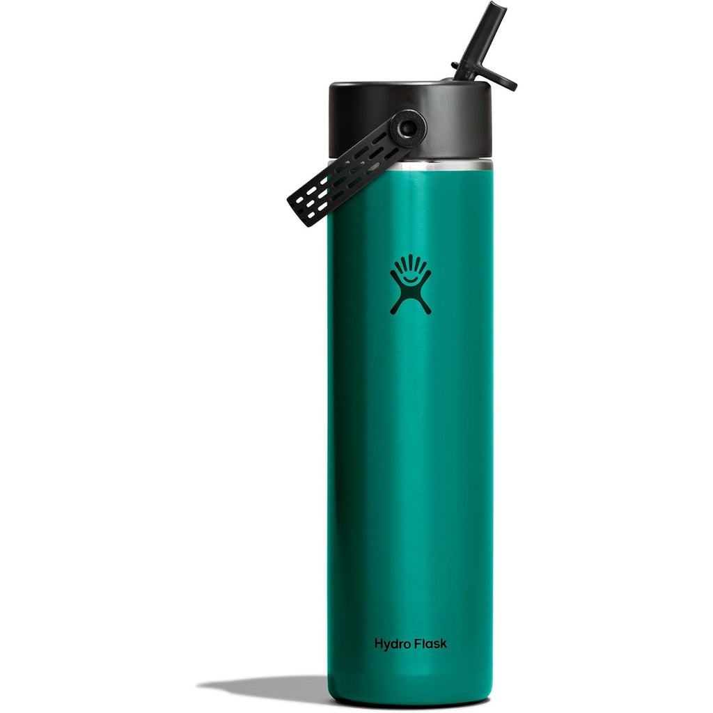 Hydro Flask 24 Oz Lightweight Wide Straw Lid - Isolierte Edelstahl-Wasserflasche - Wandern, Pendeln Granatrot