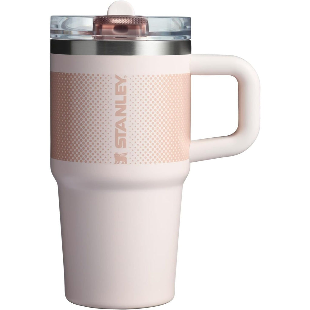 STANLEY Quencher ProTour Flip Straw Tumbler mit auslaufsicherem Deckel 1,2 Liter | Integrierter Strohhalm und Griff | Passt in Becherhalter für Reisen | Isolierter Edelstahlbecher | BPA-frei | Rosenquarz